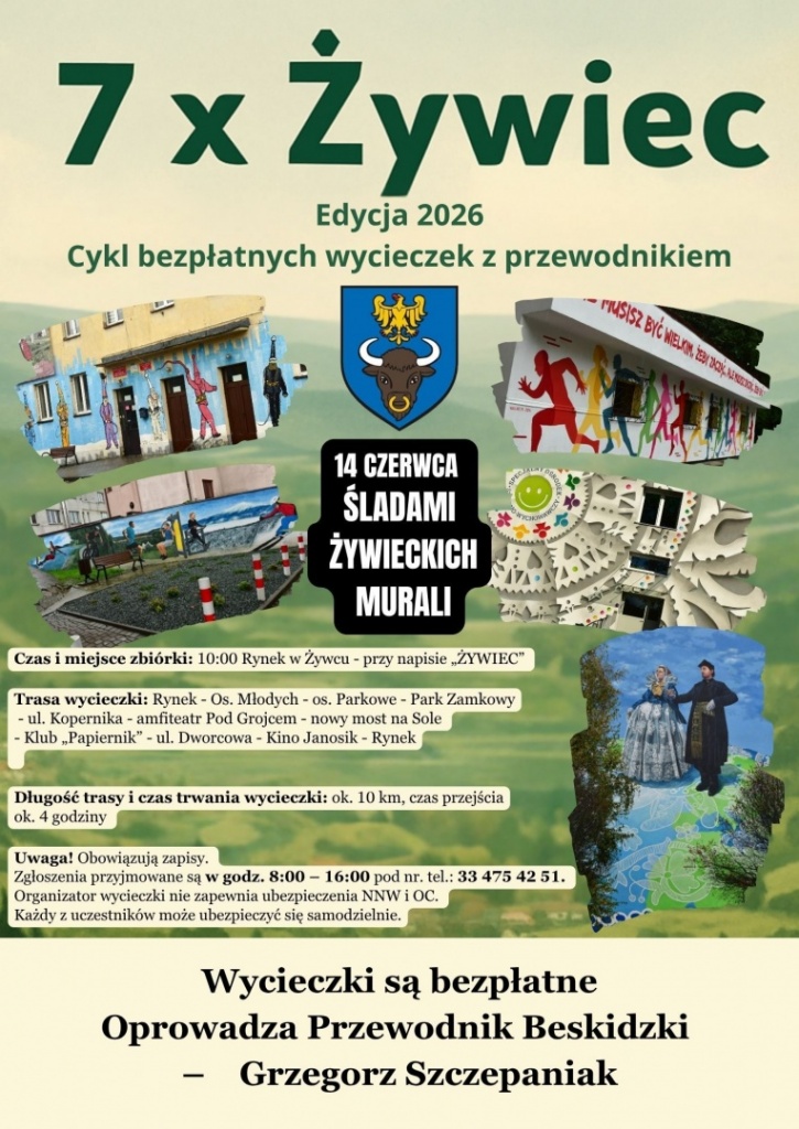Plakat Śladami Żywieckich Murali