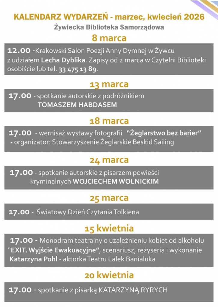 Plakat Spotkanie Autorskie 