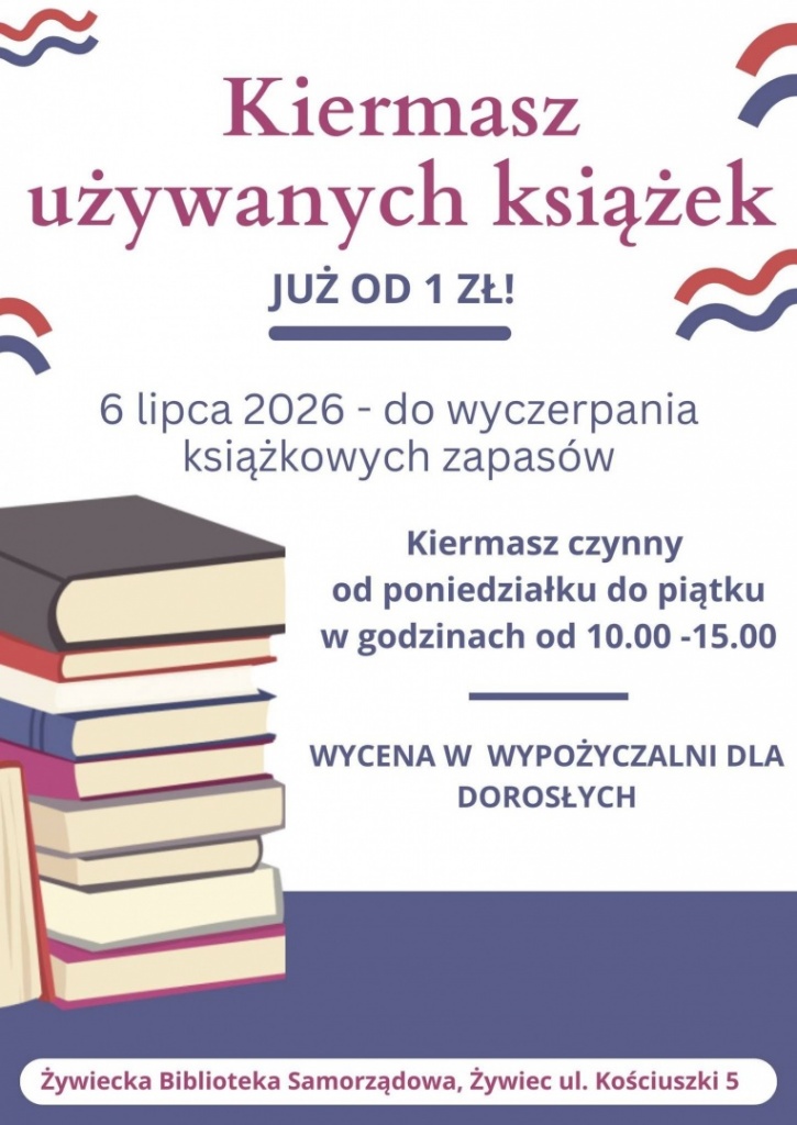 Plakat Kiermasz Książek Używanych