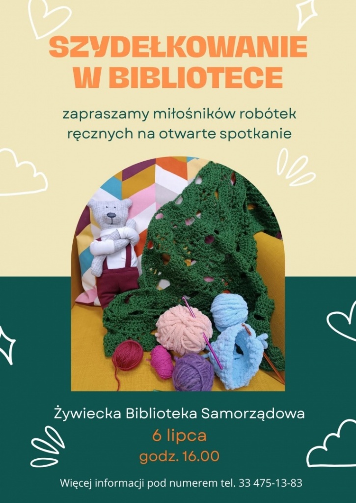 Plakat Szydełkowanie w&nbsp;Bibliotece