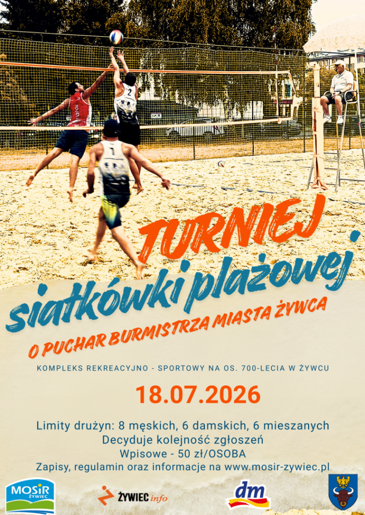 Plakat Turniej Siatk&oacute;wki Plażowej