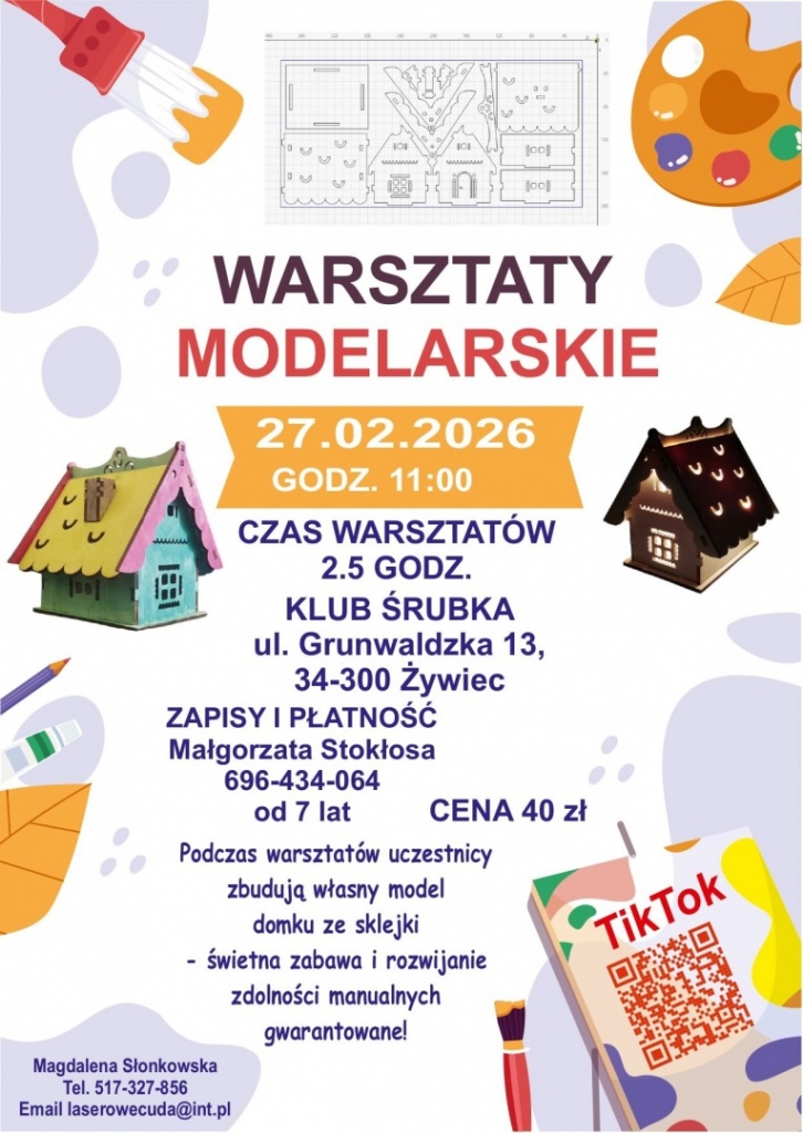 Plakat Warsztaty Modelarskie
