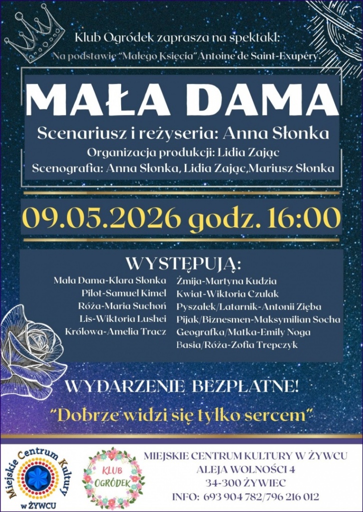 Plakat Spektakl &bdquo;Mała Dama&rdquo; 