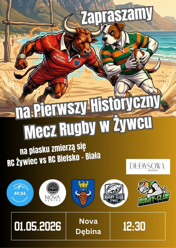 Plakat Mecz Rugby W&nbsp;Żywcu