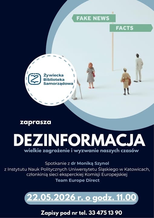 Plakat Warsztaty Dezinformacja