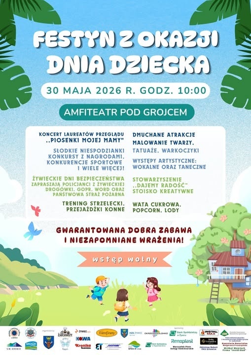 Plakat Festyn z&nbsp;okazji Dnia Dziecka
