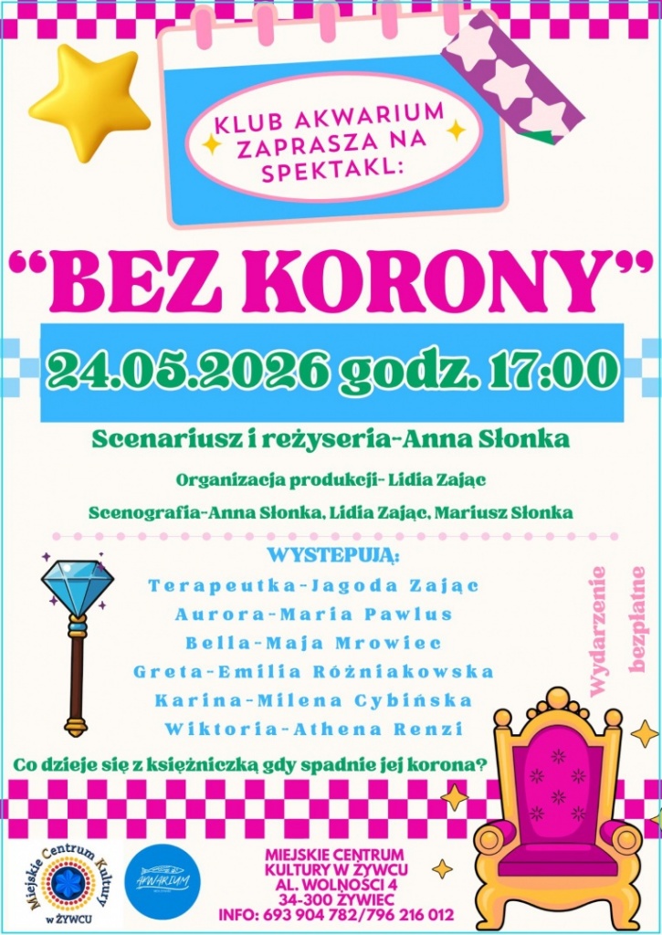 Plakat Spektakl Bez Korony