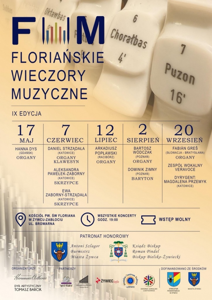 Plakat Floriańskie Wieczory Muzyczne