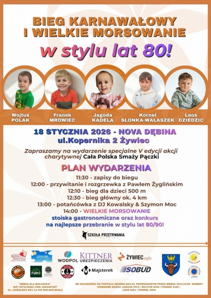 Plakat Bieg Karnawałowy i&nbsp;Wielkie Morsowanie
