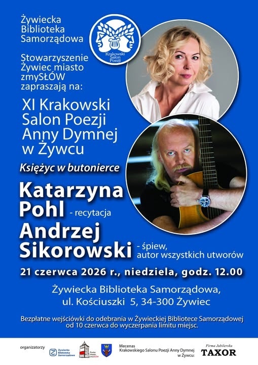 Plakat XI Salon Poezji Anny Dymnej w&nbsp;Żywcu 