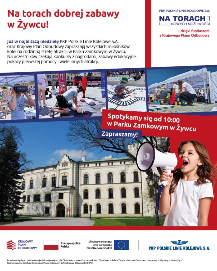 Plakat Na torach dobrej zabawy w&nbsp;Żywcu