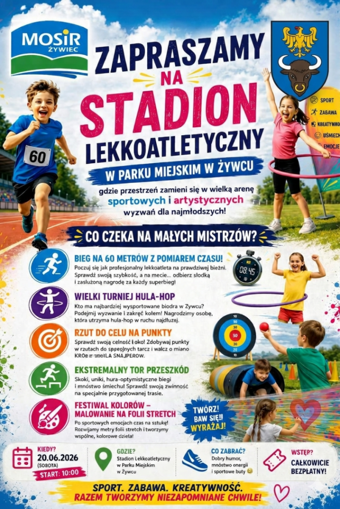 Plakat Sportowy Festyn z&nbsp;okazji Dni Żywca