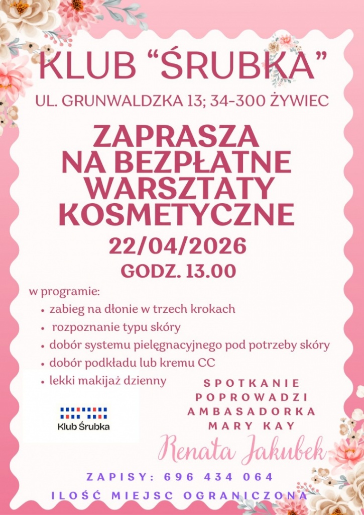 Plakat Warsztaty Kosmetyczne