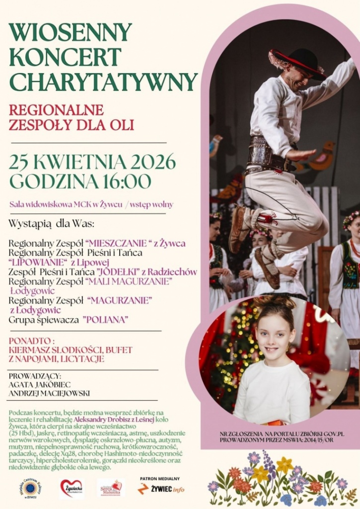 Plakat Wiosenny Koncert Charytatywny 