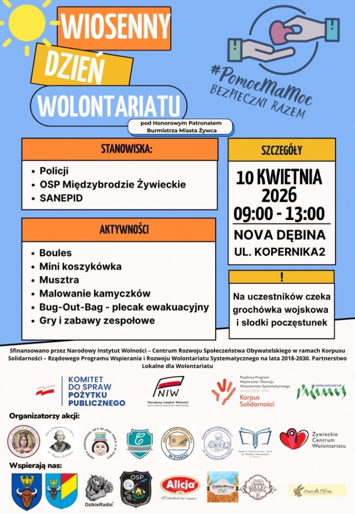 Plakat Wiosenny Dzień Wolontariatu