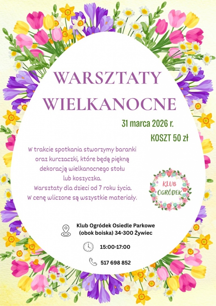 Plakat Warsztaty Wielkanocne
