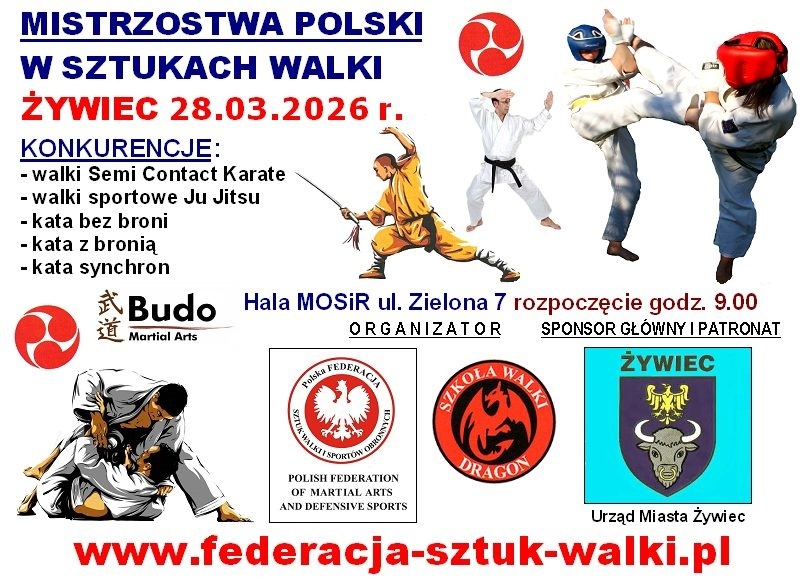 Plakat Mistrzostwa Polski w&nbsp;Sztukach Walki