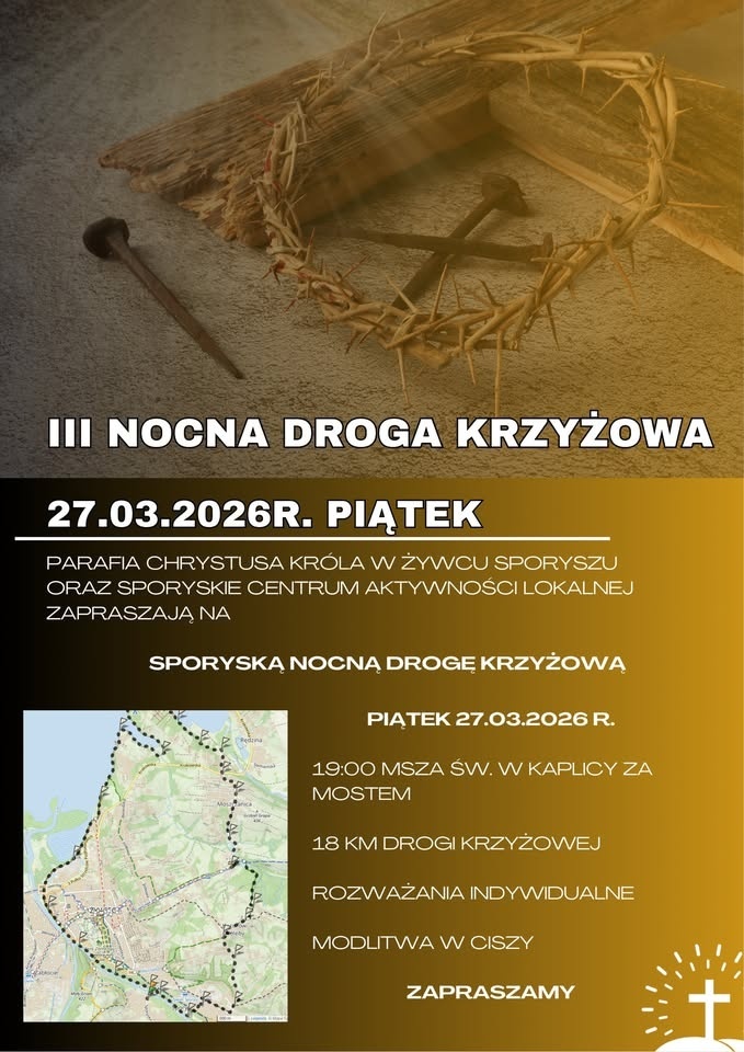 Plakat Sporyska Nocna Droga Krzyżowa
