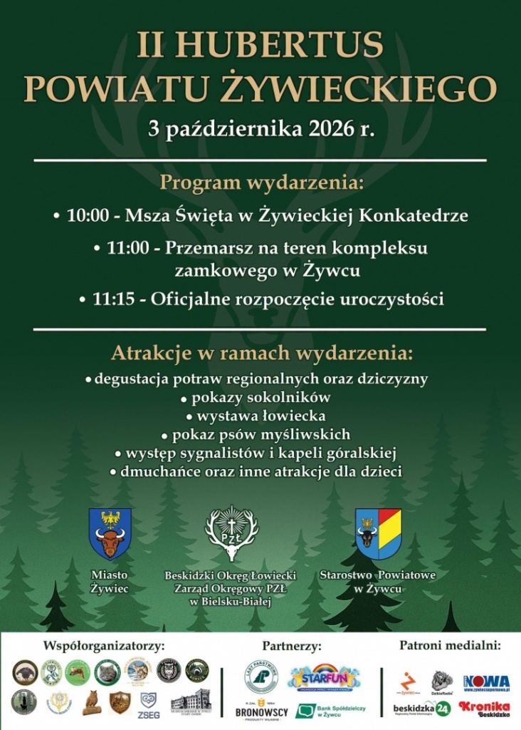 Plakat II Hubertus Powiatu Żywieckiego