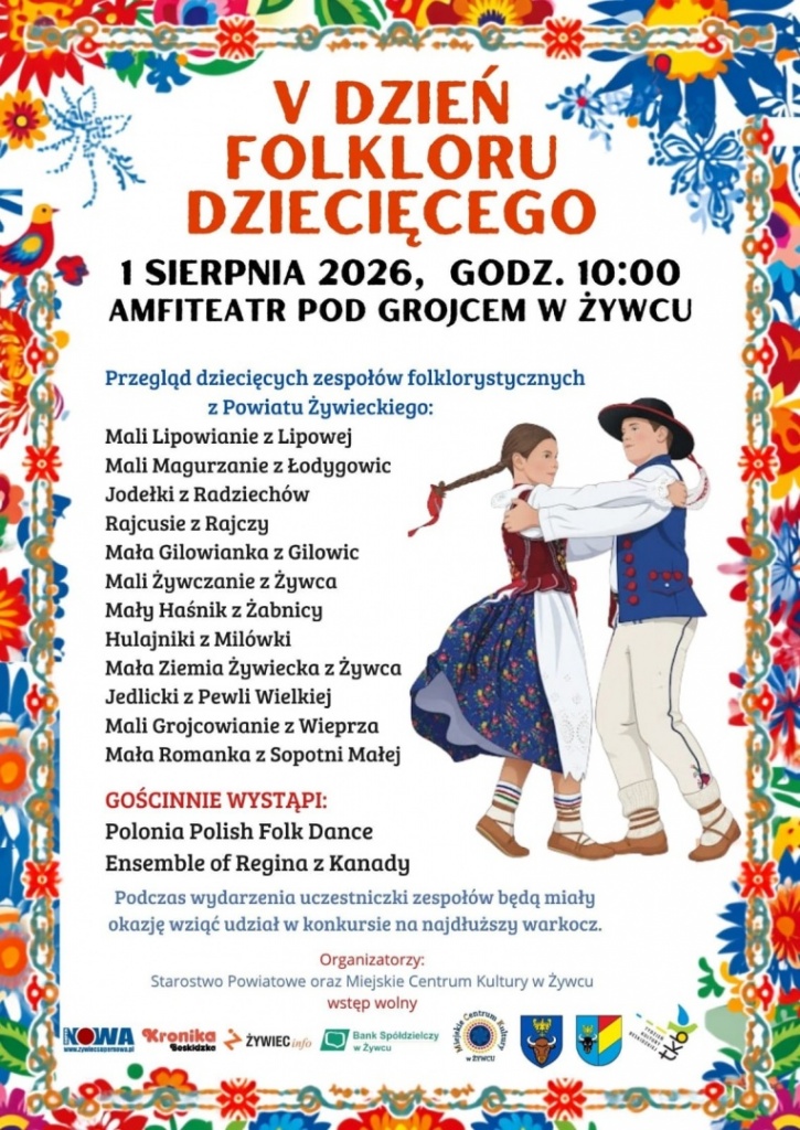 Plakat V&nbsp;Dzień Folkloru Dziecięcego