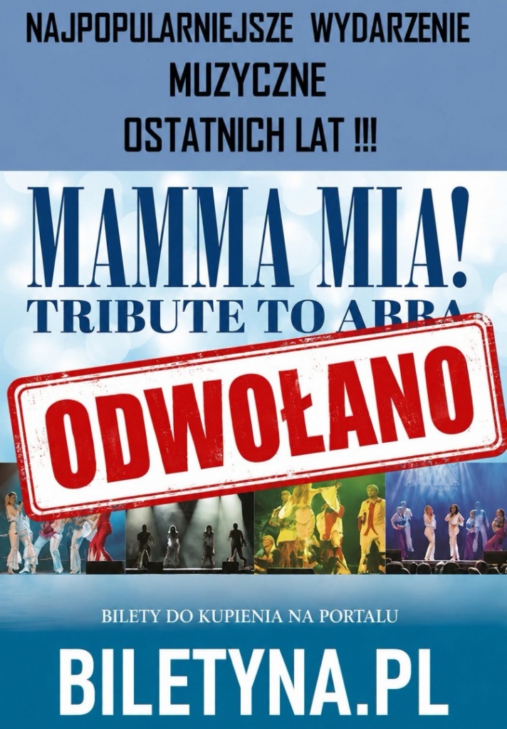 PLAKAT KONCERT ODWOŁANO