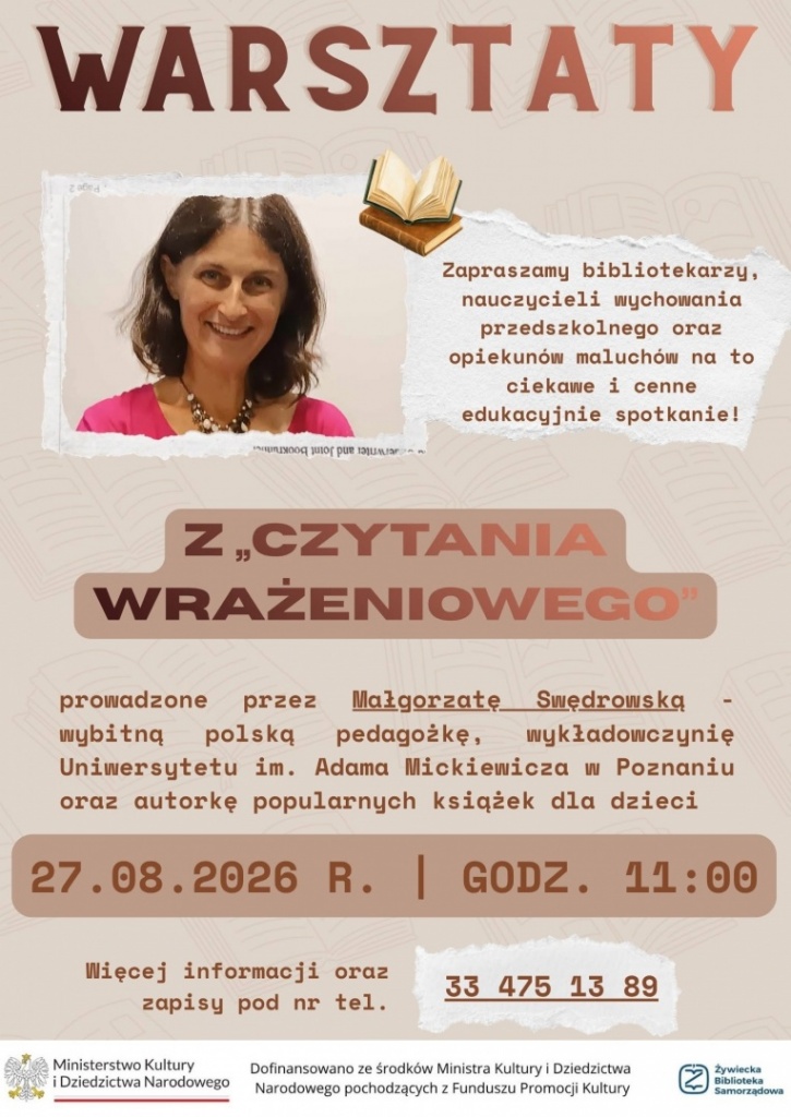 Plakat Warsztaty W&nbsp;Bibliotece